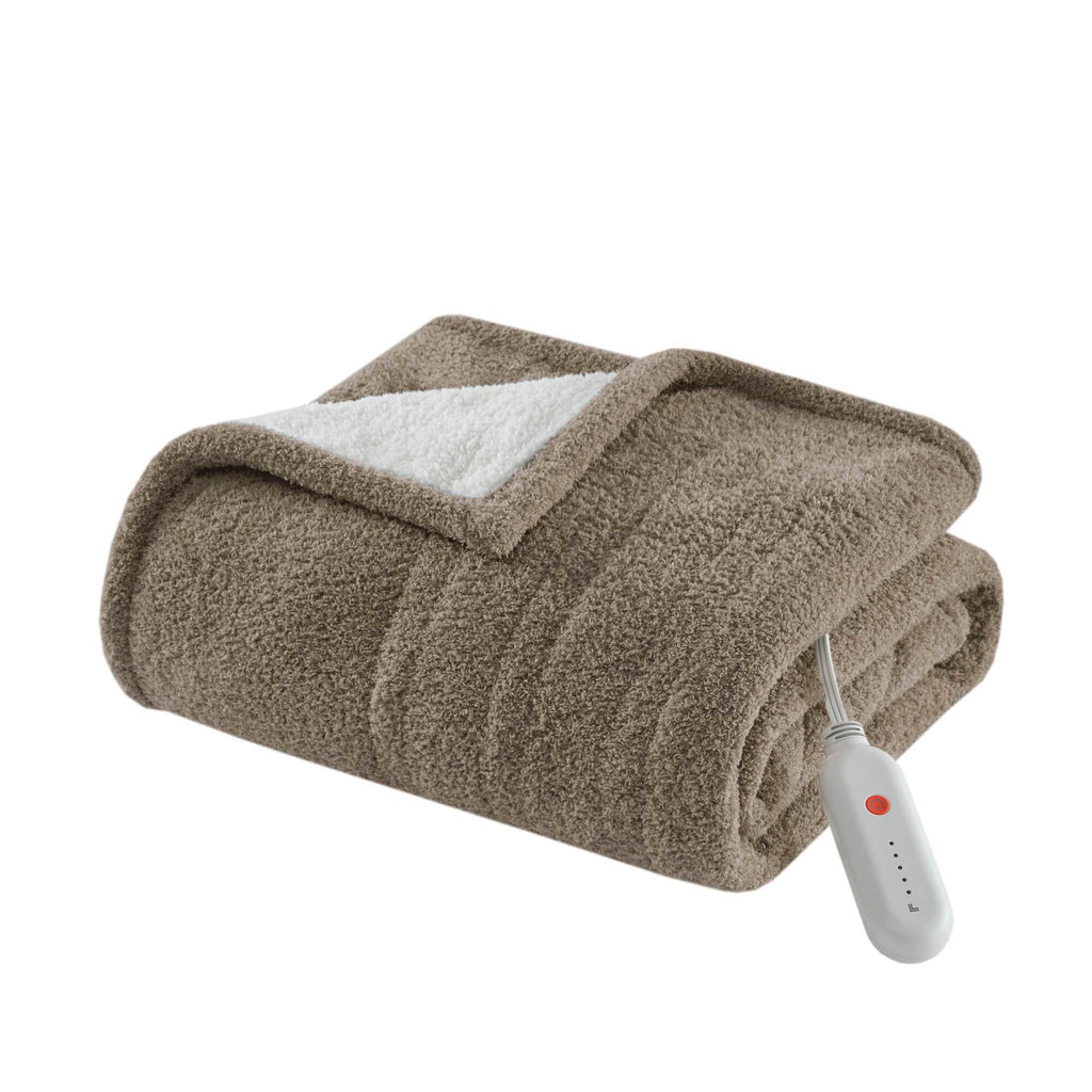 1 PCS 50x60' Dream Soft Heated Throw Brown