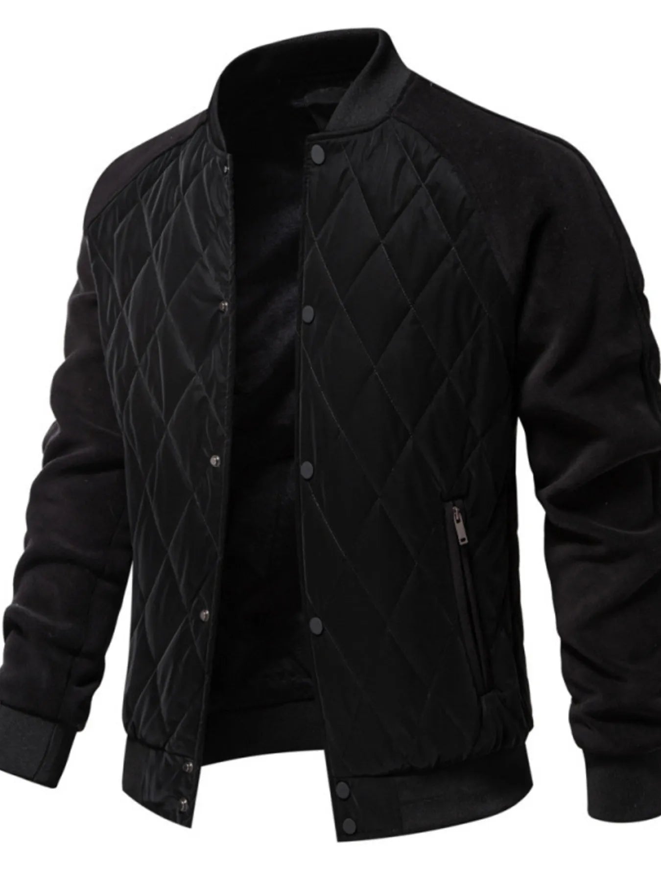 Quilted Snap Down Long Sleeve Jacket