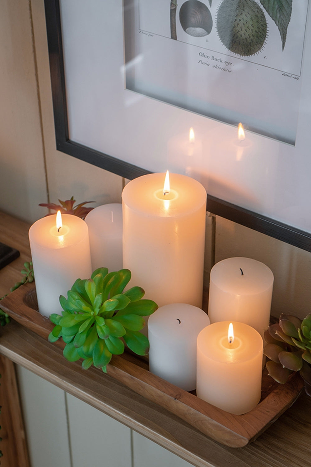 4x6' 2PK Unscented Soy Wax Candle, White