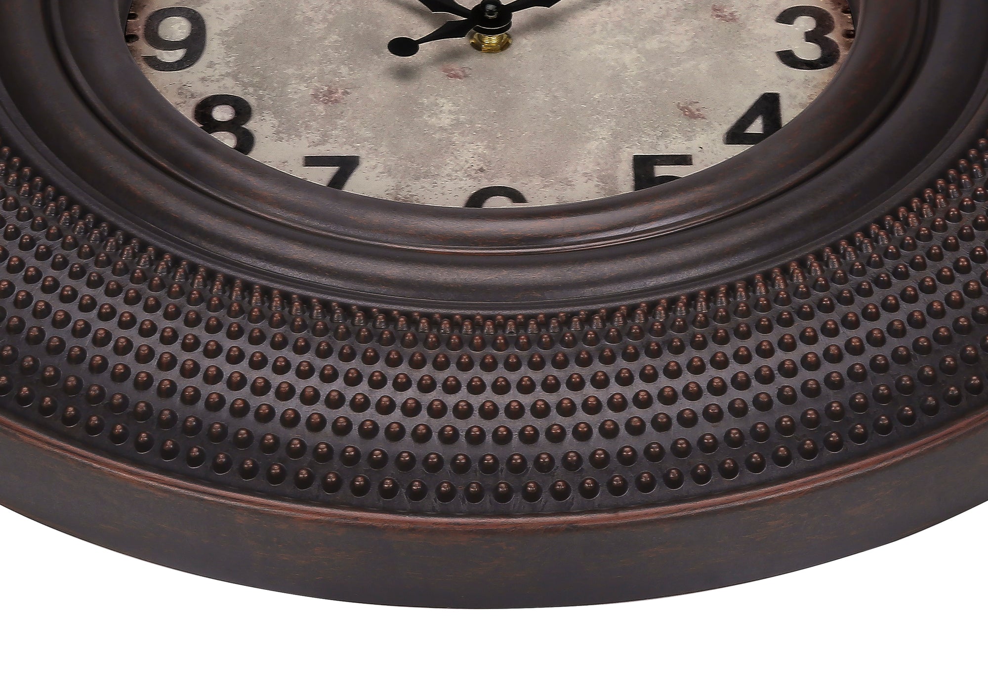 Clocks, 20' Round, Wall Clock, Antique Brown, Transitional