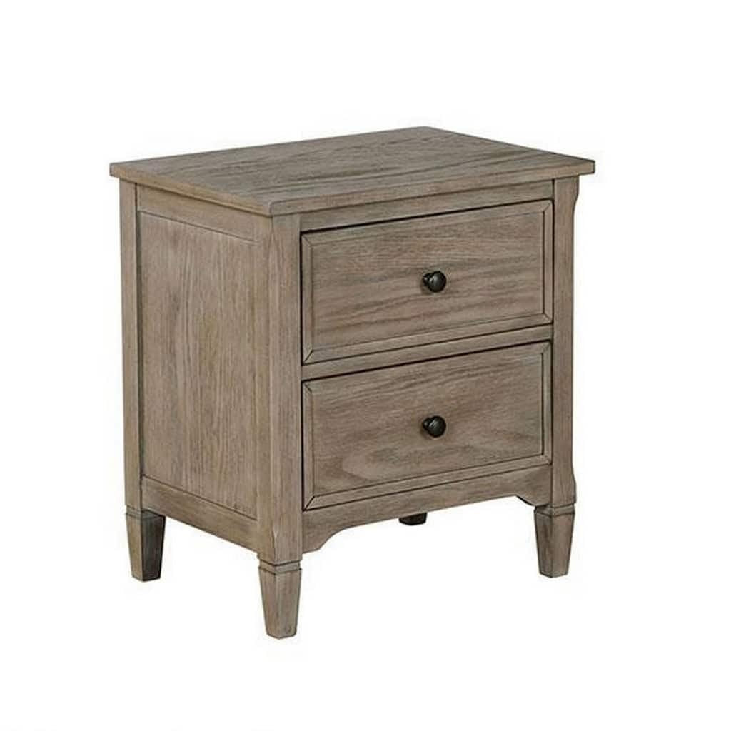 Transitional Twin Size Bed w Trundle 2x Nightstands Warm Gray Bedroom Furniture Wood Grain Texture 3pc Set