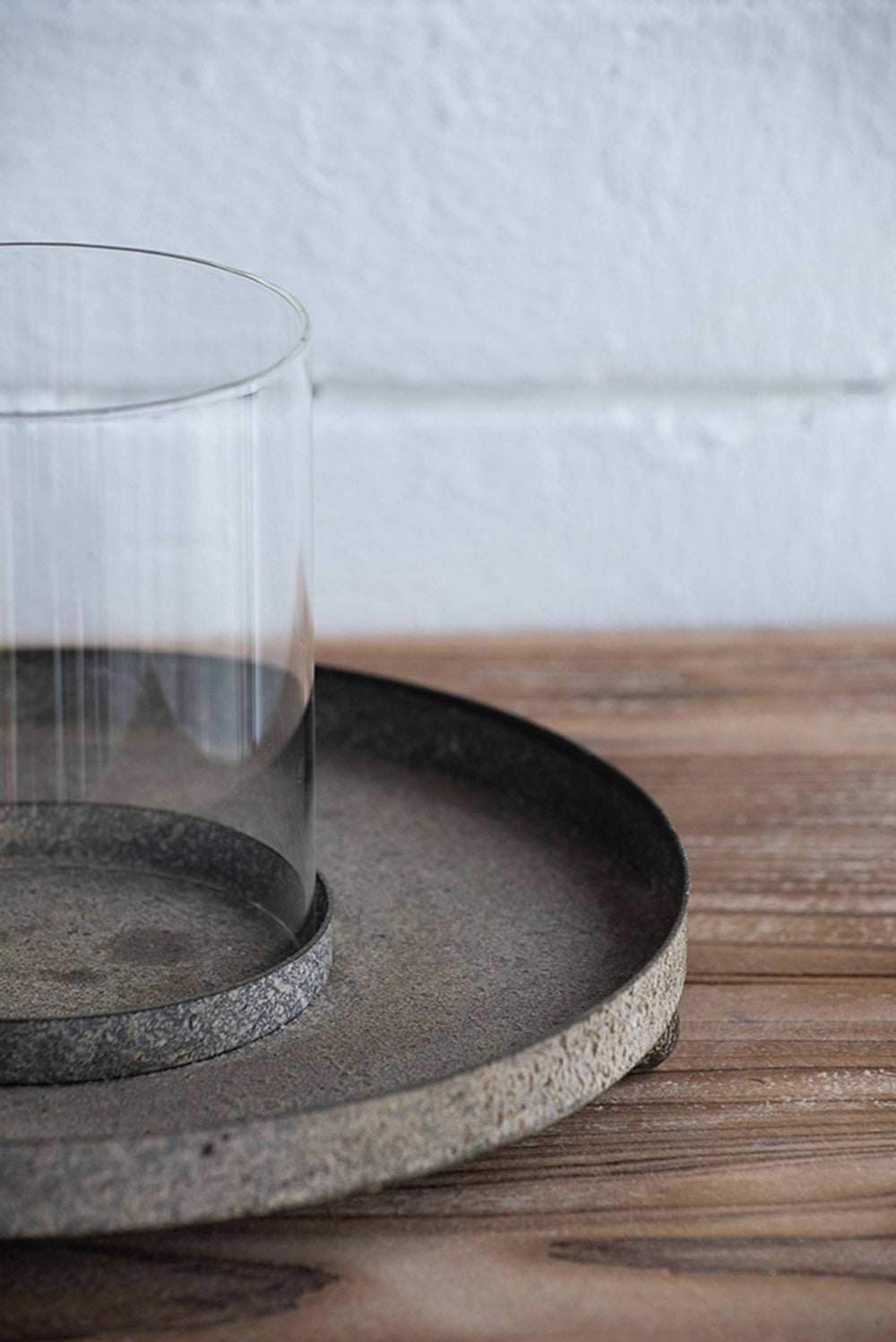 Set of 2 Ophira Sparrow Antique Gray Mesh Candle Holders, L: D8.5x13'  S: D7x10'