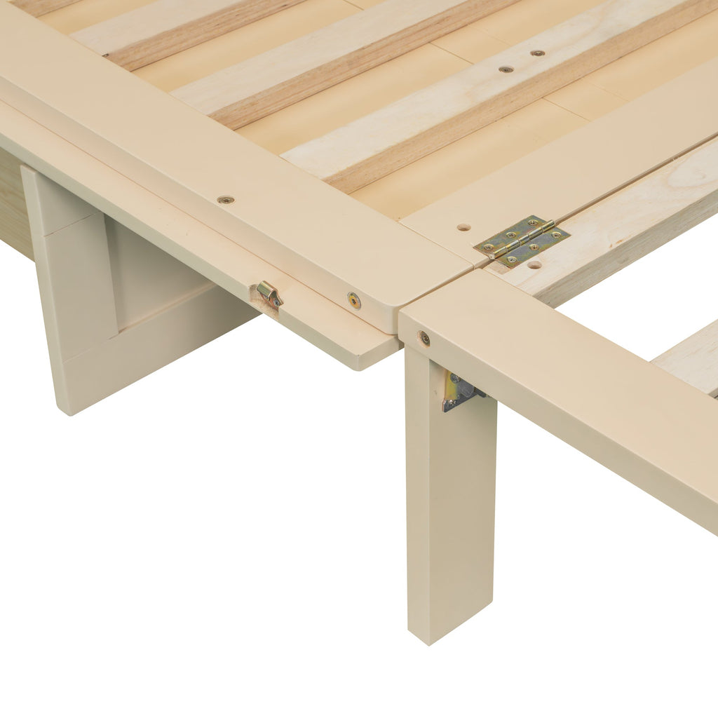 Full Size Murphy Bed with Large Drawers, Gold