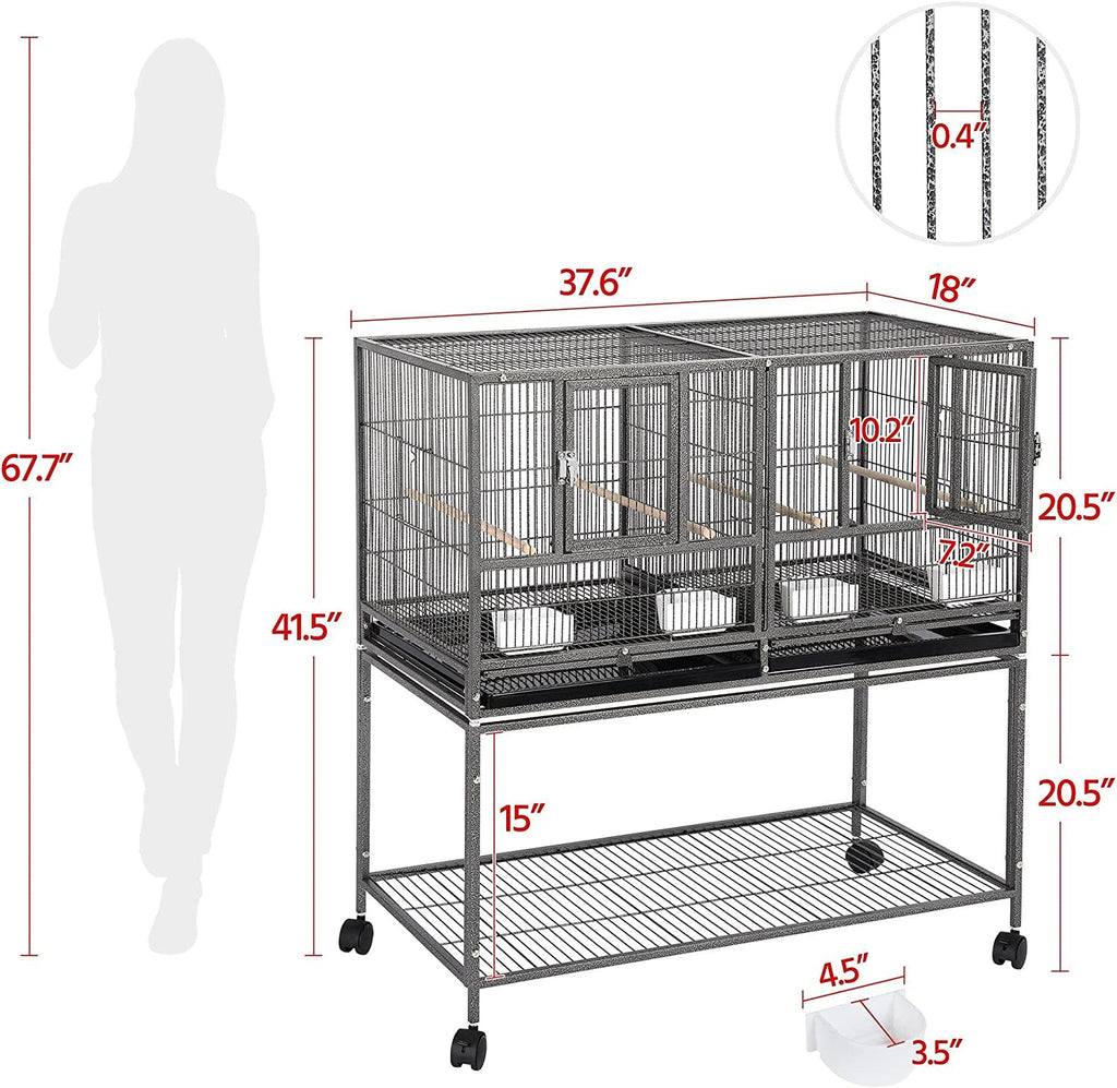 41.5" Stackable Divided Breeder for Bird