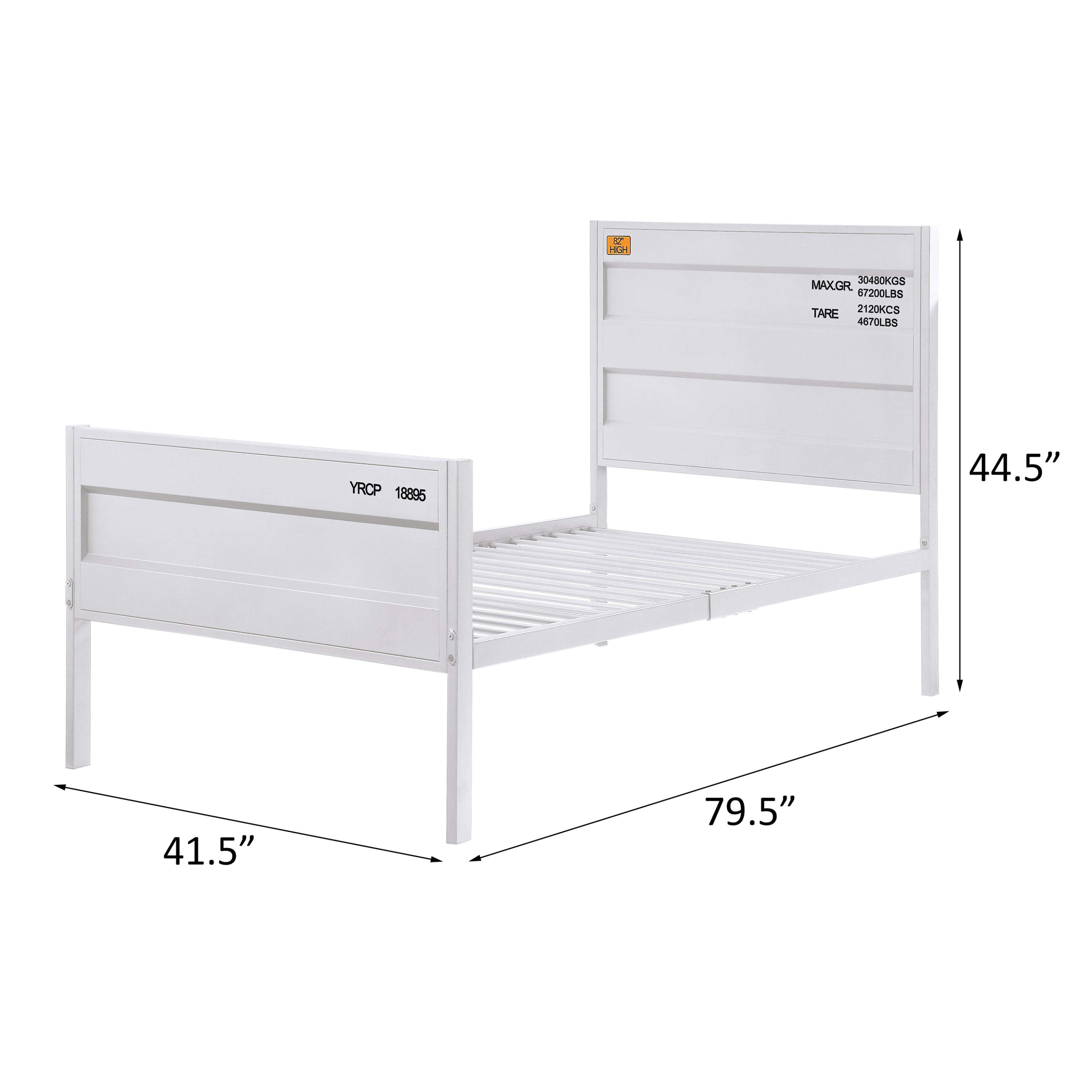 White Twin Platform Bed