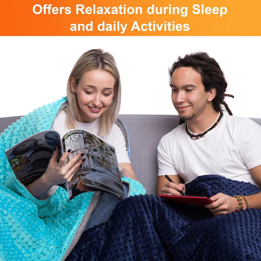 10 Lbs 48'' x 72'' Weighted Blanket for Kids with Removable Cover