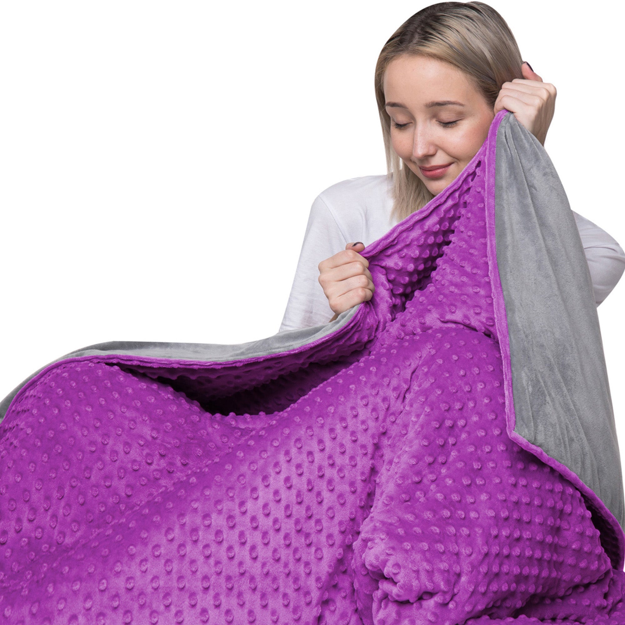 10 Lbs 48'' x 72'' Weighted Blanket for Kids with Removable Cover