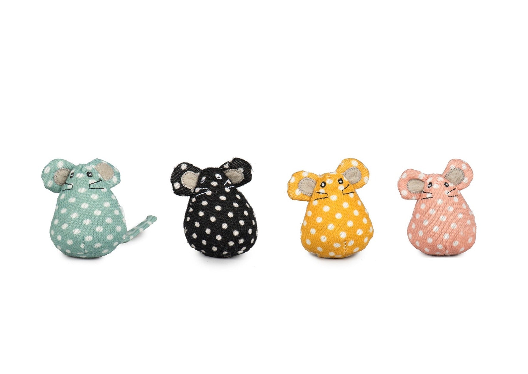 HuggleKats® Polka Dot Mice Bucket of Cat Toys, 16 Pack