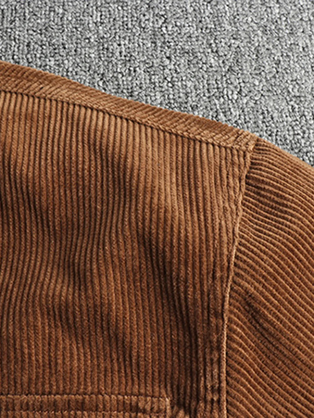 Corduroy Button Up Long Sleeve Jacket