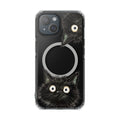 Curious Black Cat Magnetic Clear Case for iPhone Series