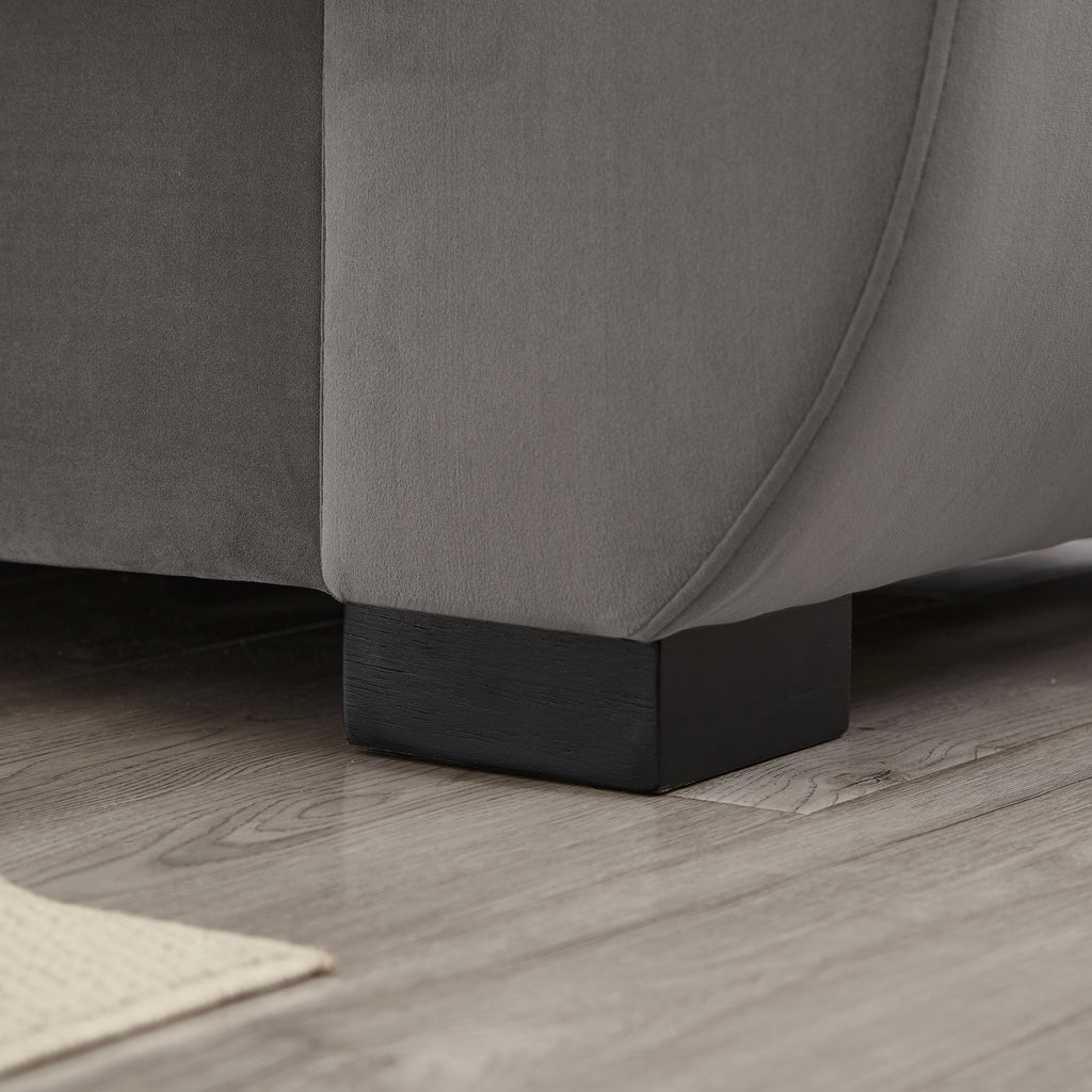 Modular Sectional Sofa, Sailing Design Sofa with Storage, Removable Backrest, Modern Deep Seat Sofa with Throw Pillows for Living Room Bedroom Apartment,Gray