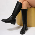 Knee-High Block Heel Boots