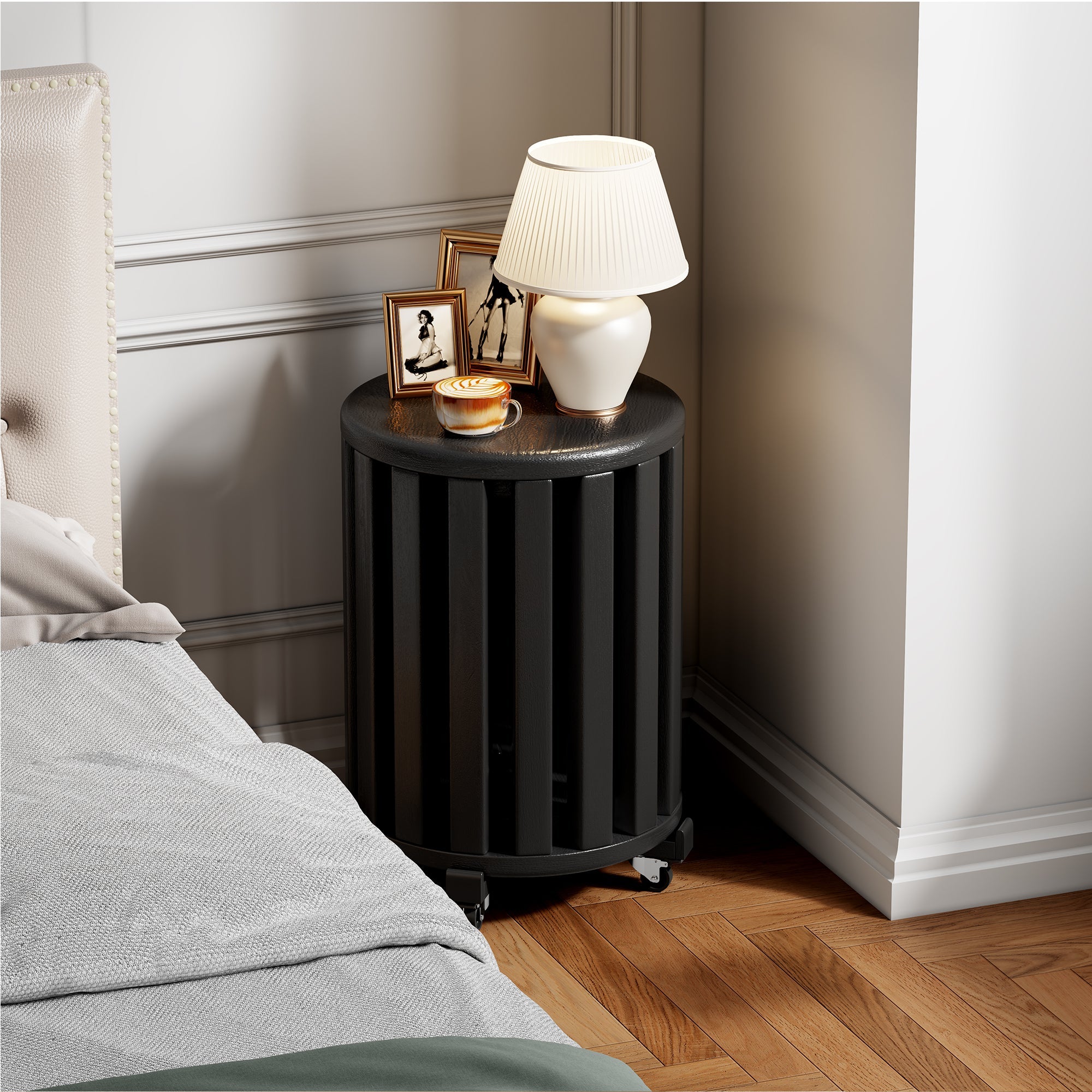 100% solid wood stackable stools set of 4, wooden stools, 18-inch stools, stacking stools, nesting tables, sturdy and durable, no installation required, top stackable round side table