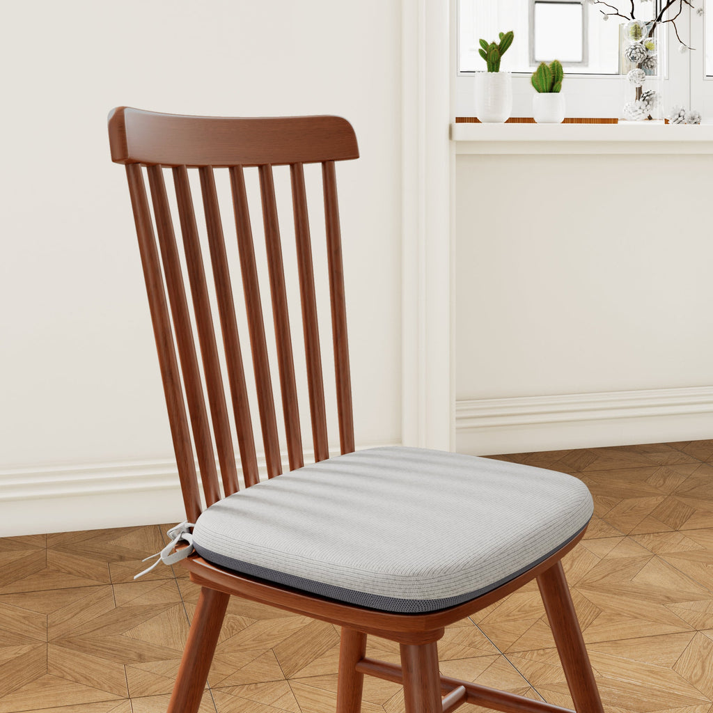Farmhouse Kitchen Chairs (Pair) - Sturdy Solid Wood Construction with Cushioned Seats, Modern Windsor Back Design- Walnut