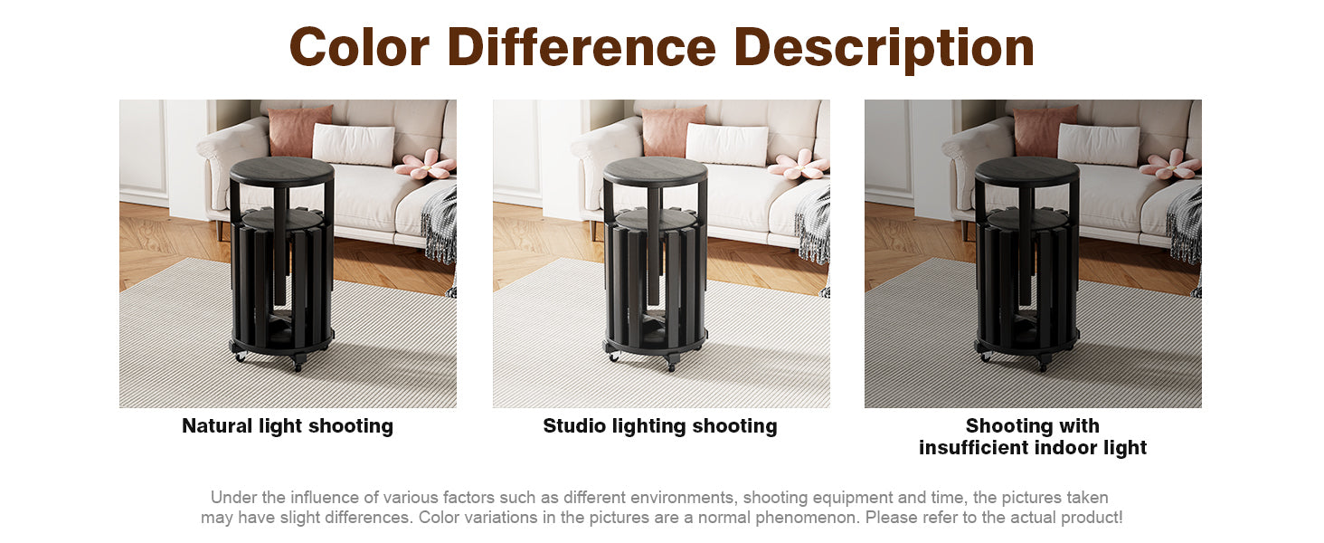 100% solid wood stackable stools set of 4, wooden stools, 18-inch stools, stacking stools, nesting tables, sturdy and durable, no installation required, top stackable round side table