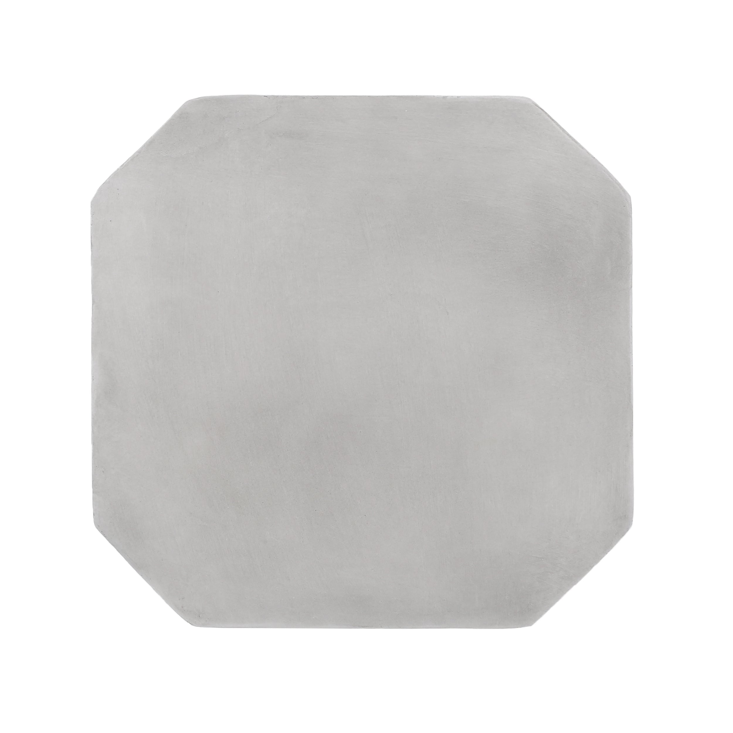 Modern Outdoor Lightweight Concrete Side Table in Natural Color