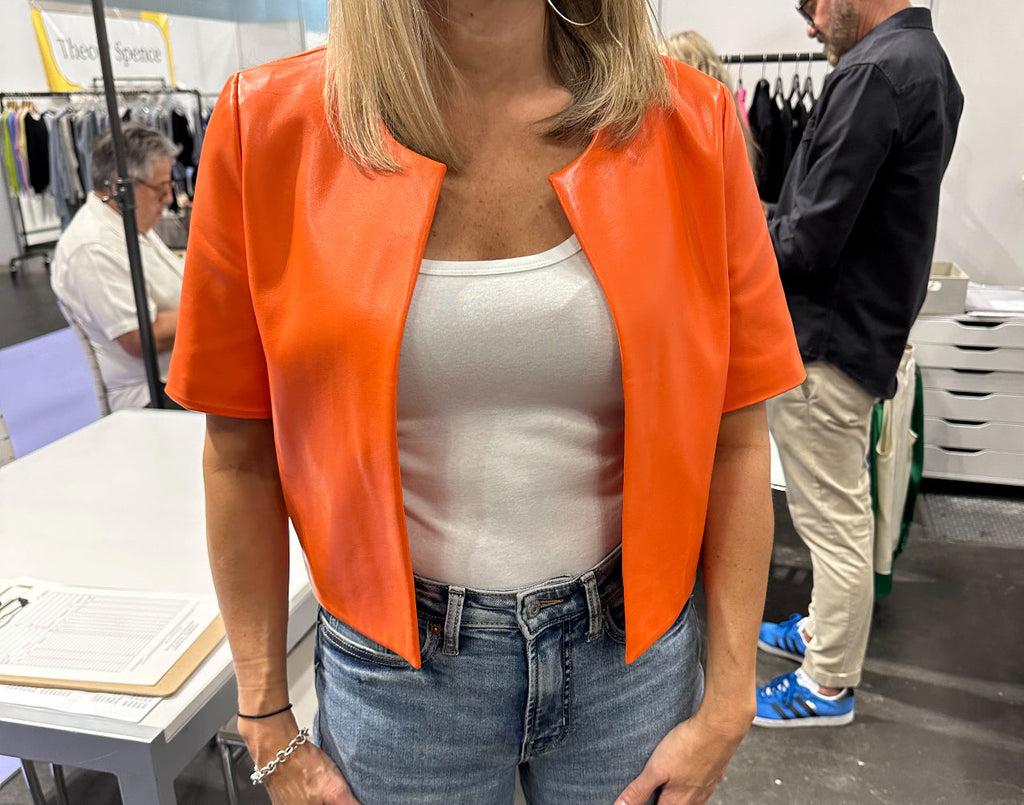 J Society Cropped Jacket Orange