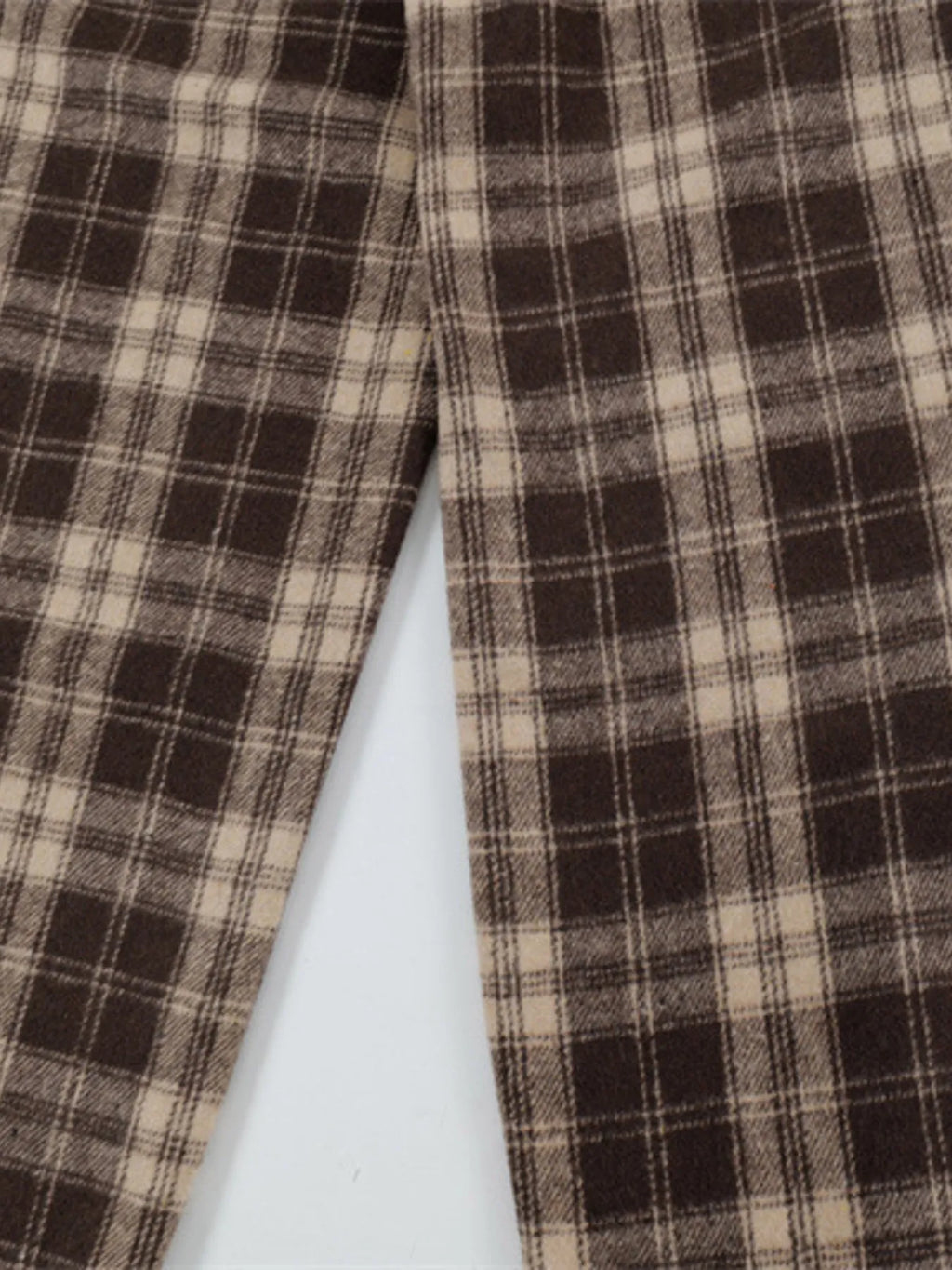 Relaxed Plaid Wide Leg Pants