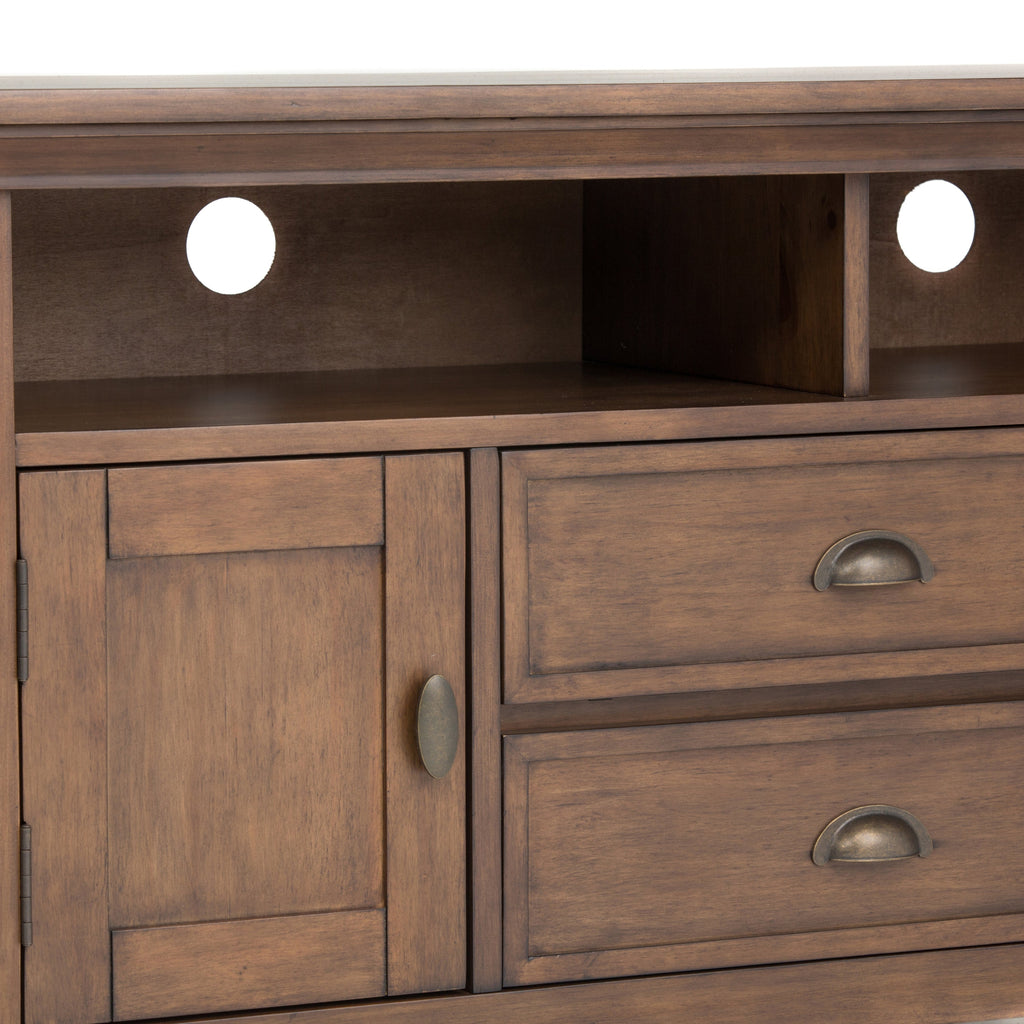 Redmond - 72' TV Media Stand - Rustic Natural Aged Brown