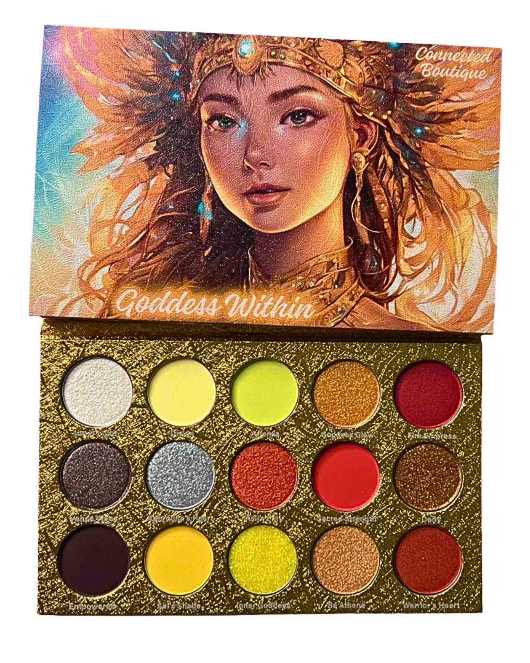Goddess Within 15‑Shade Eyeshadow Palette – Bold Mattes & Luminous Shimmers