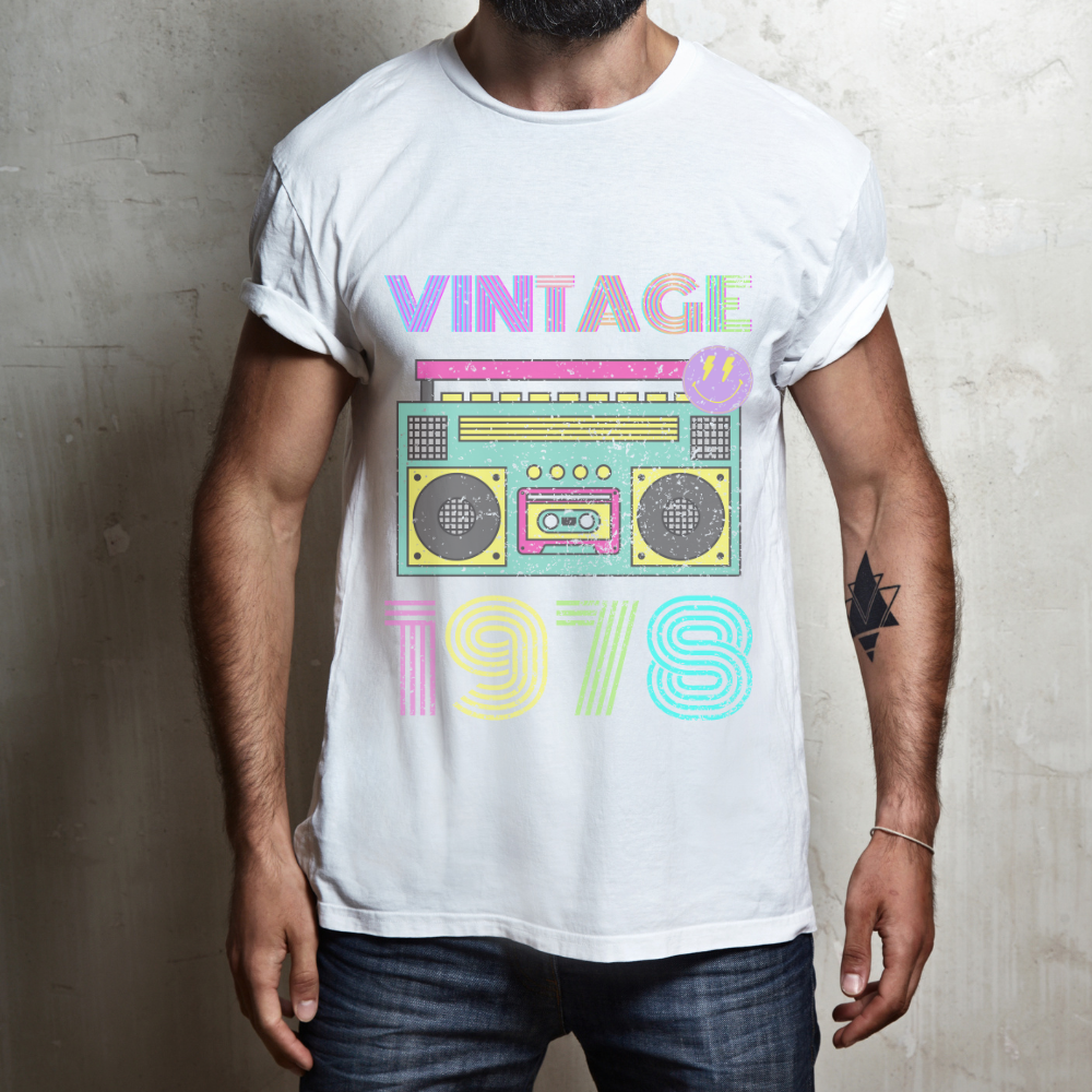 Mens Vintage 1978 Theme T-Shirt