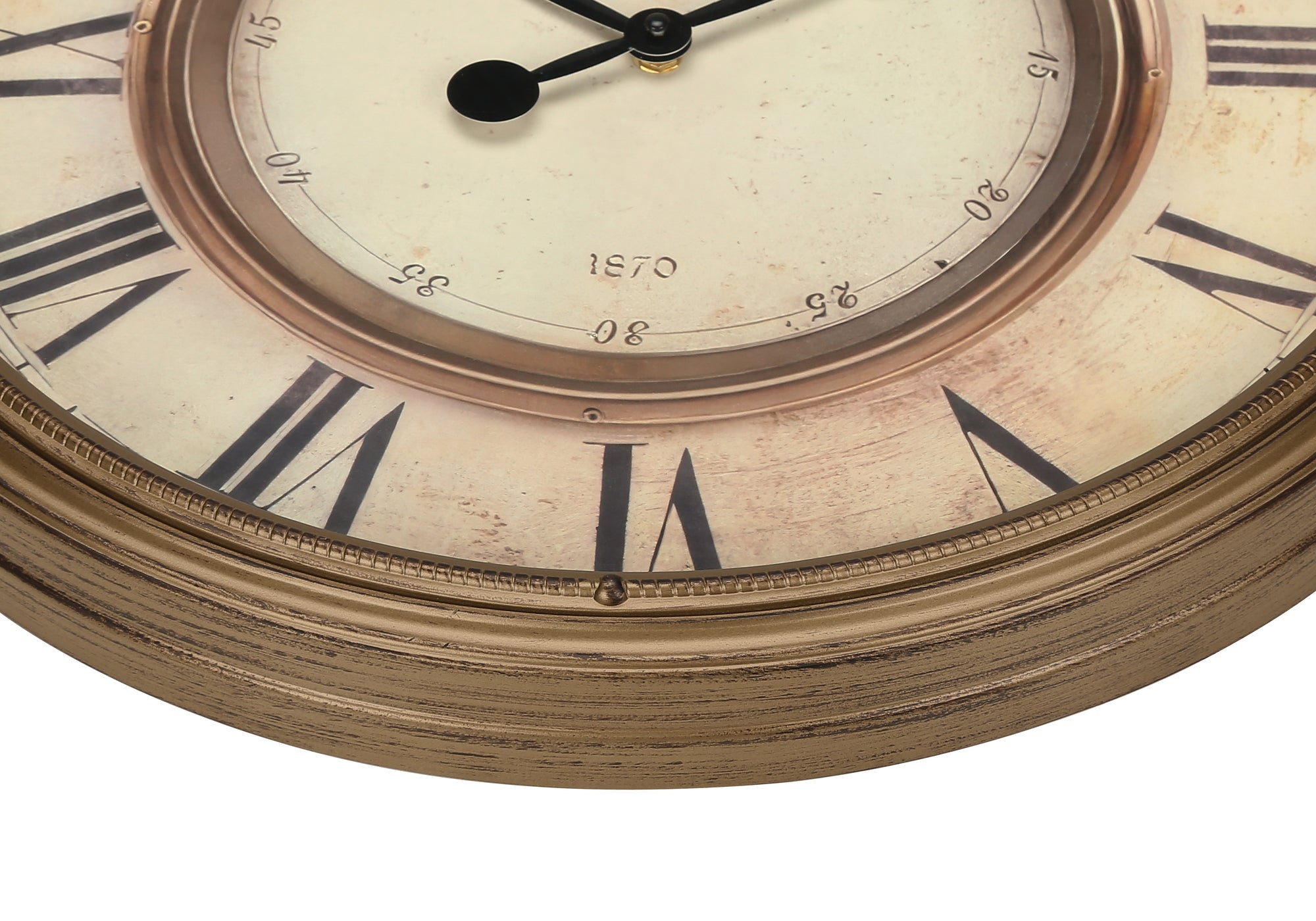 Clocks, 20' Round, Wall Clock, Antique Brown, Transitional