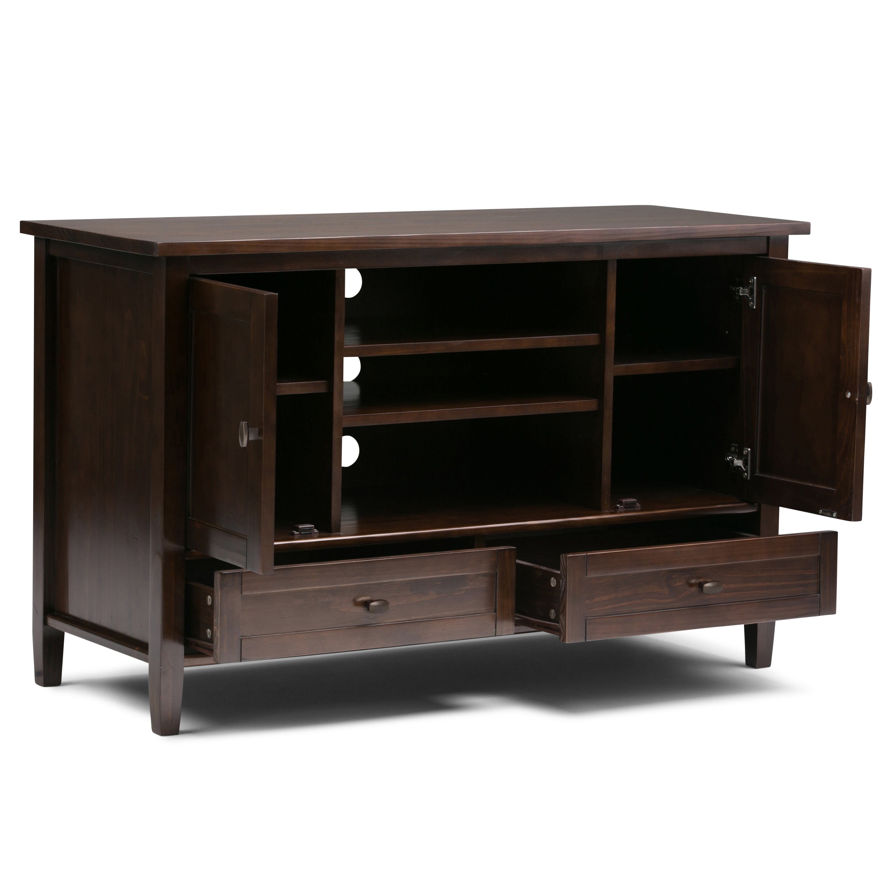 Warm Shaker - TV Media Stand - Tobacco Brown