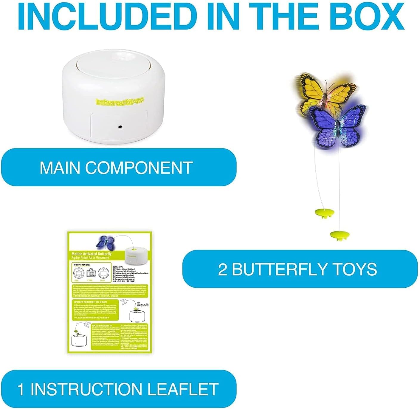 Interactives  - Motion Activate Cat Toys Butterfly Flutter Bug