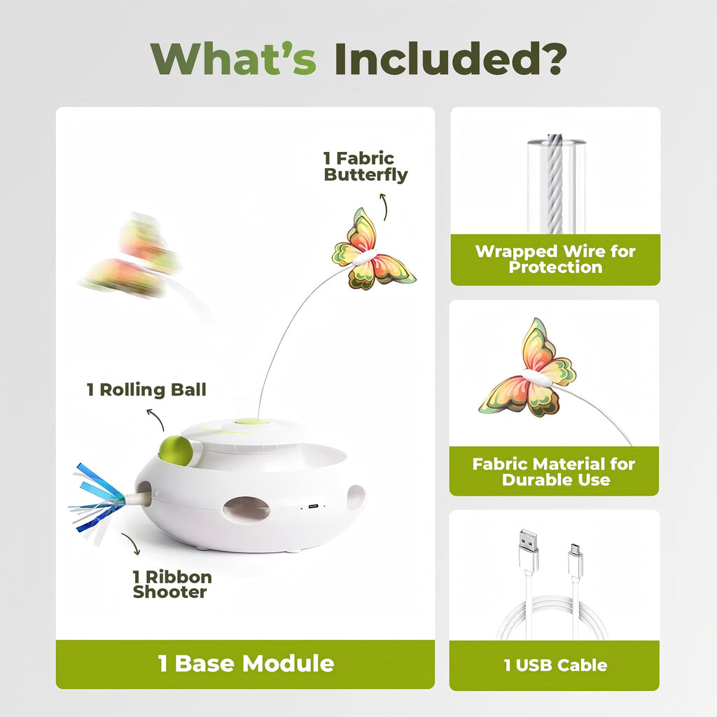 Motion Activated Cat Toy 3 in 1