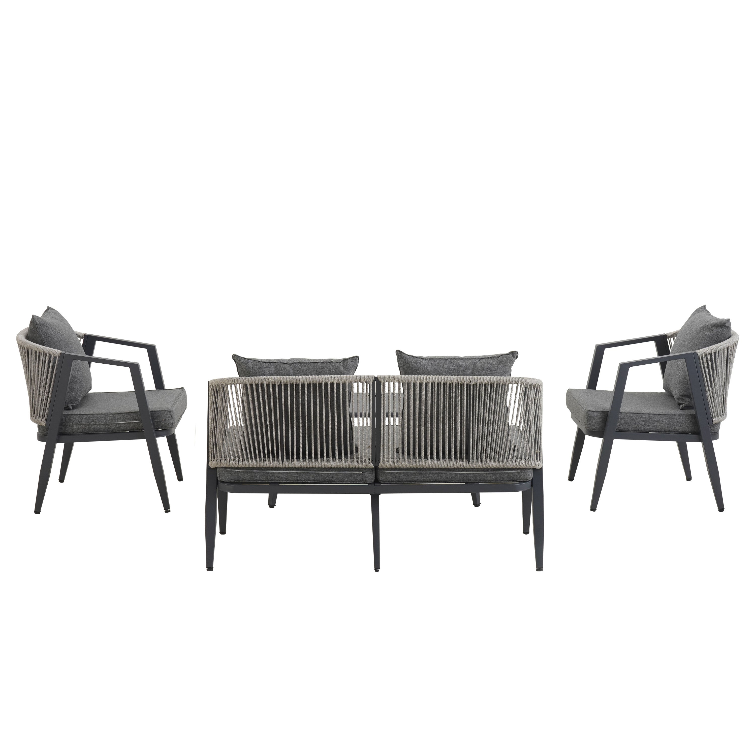 U_STYLE Durable and Comfortable Outdoor Seating Set,Suitable for Patios, Lawns, and Poolsides