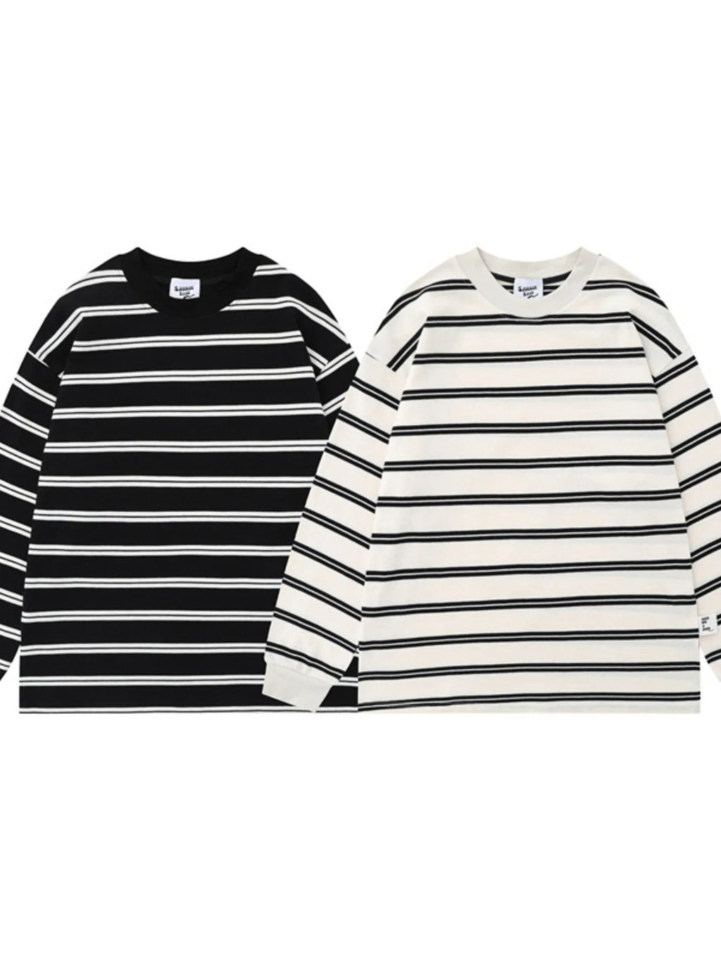 Striped Round Neck Long Sleeve T-Shirt