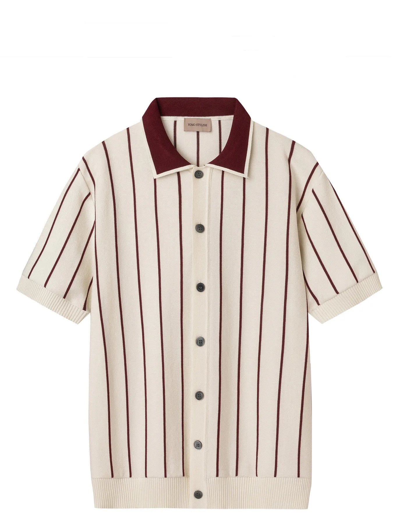 Striped Button Up Top Plus Size