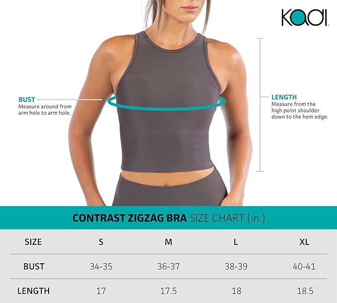 CONTRAST ZIGZAG BRA