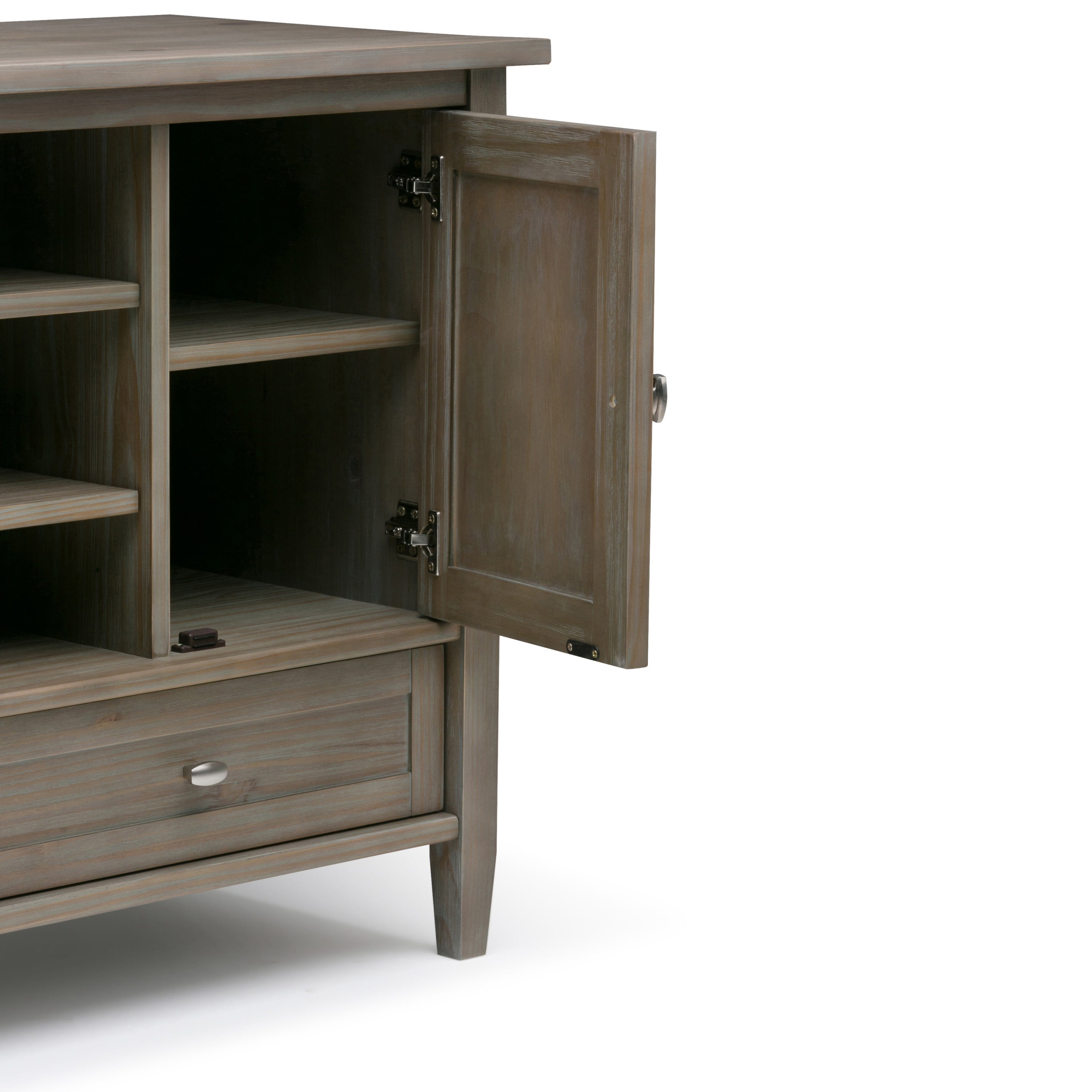 Warm Shaker - TV Media Stand - Distressed Grey