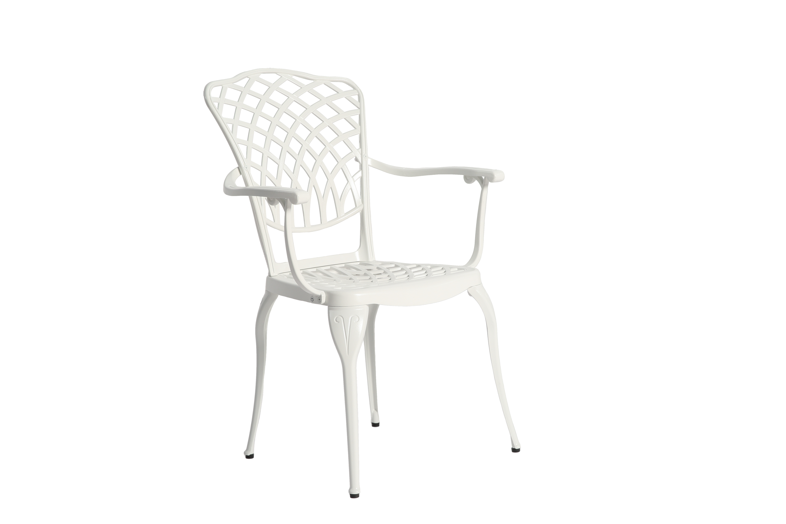 3 Piece Patio Bistro Set Cast Aluminum Bistro Table and Chairs Set of 2 with Umbrella Hole,All Weather Metal Bistro Table Set,Outdoor Patio Furniture Set for Garden White