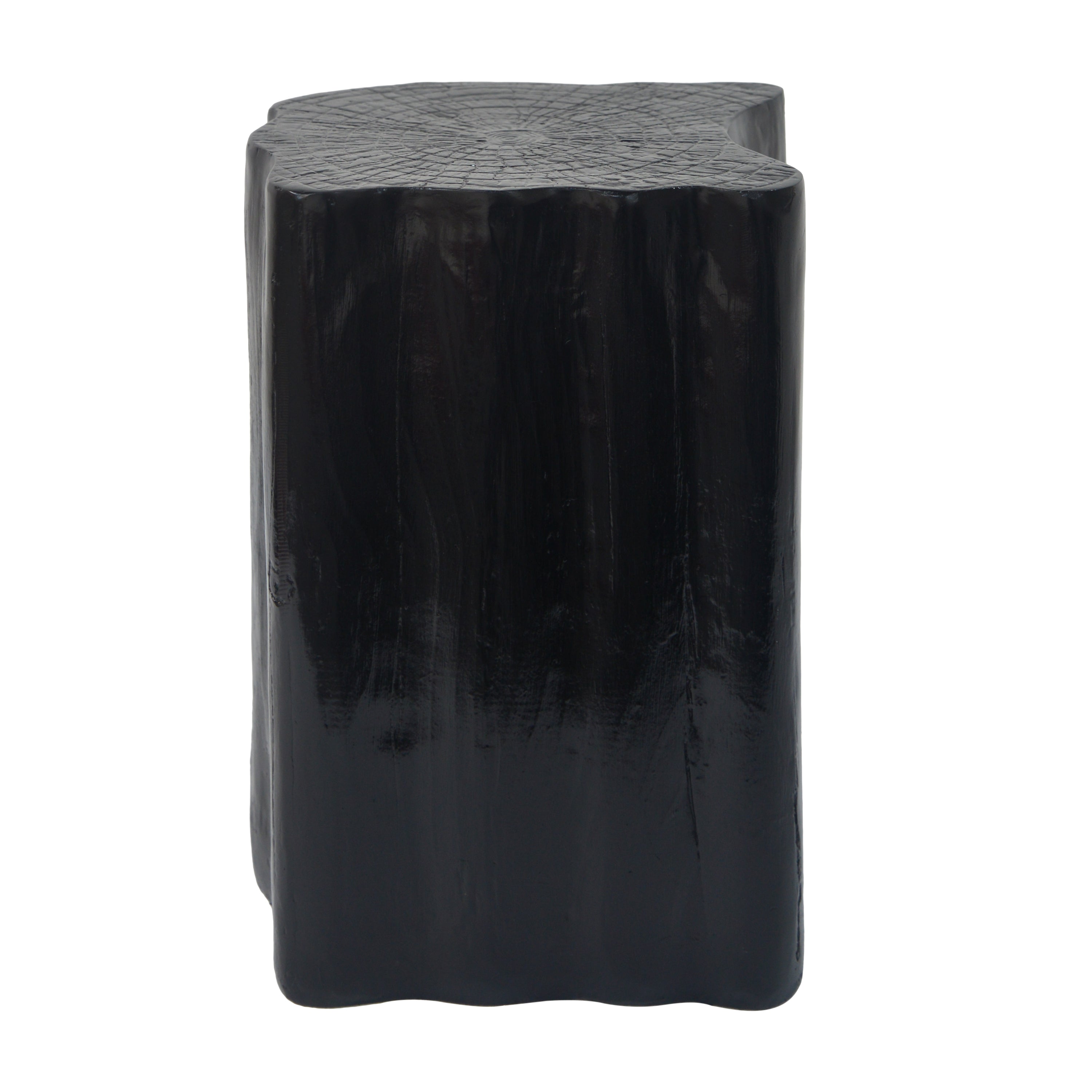 2-in-1 Irregular MGO End Table, Split Design, Small Space Friendly,Indoor Outdoor Use,Black Color