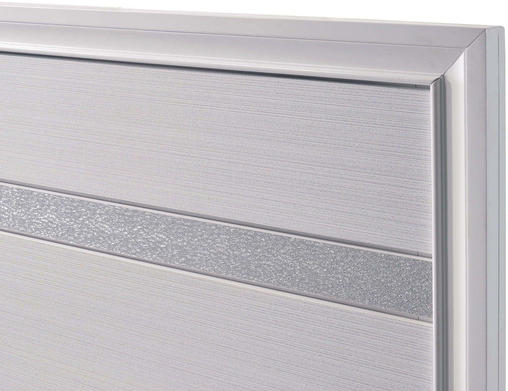 Contemporary White Color Panel Headboard 1pc Queen Size Bed w Drawers Beautiful Bedroom Furniture