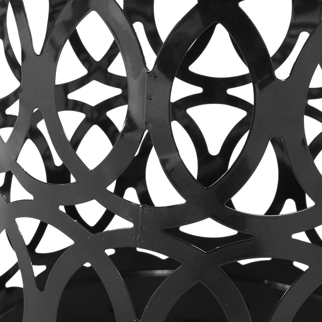 Delight Powder-coated Iron End Table, Set of 2, Black