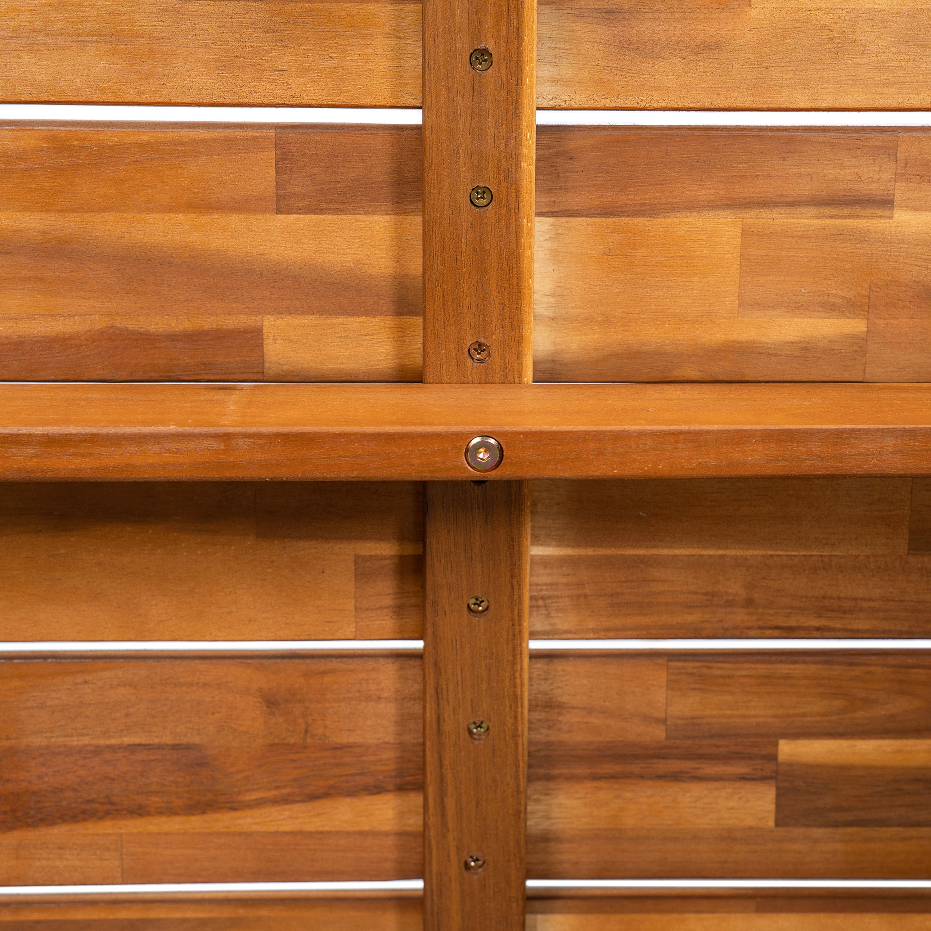 Outdoor Acacia Wood Dining Table,Teak Finish+ Grey Wicker