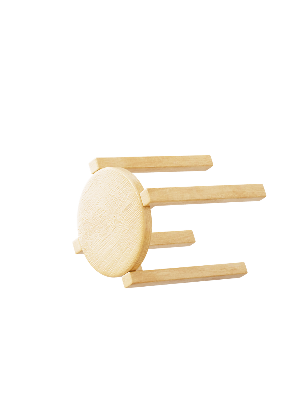 100% solid wood stackable stools set of 4, wooden stools, 18-inch stools, stacking stools, nesting tables, sturdy and durable, no installation required, top stackable round side table