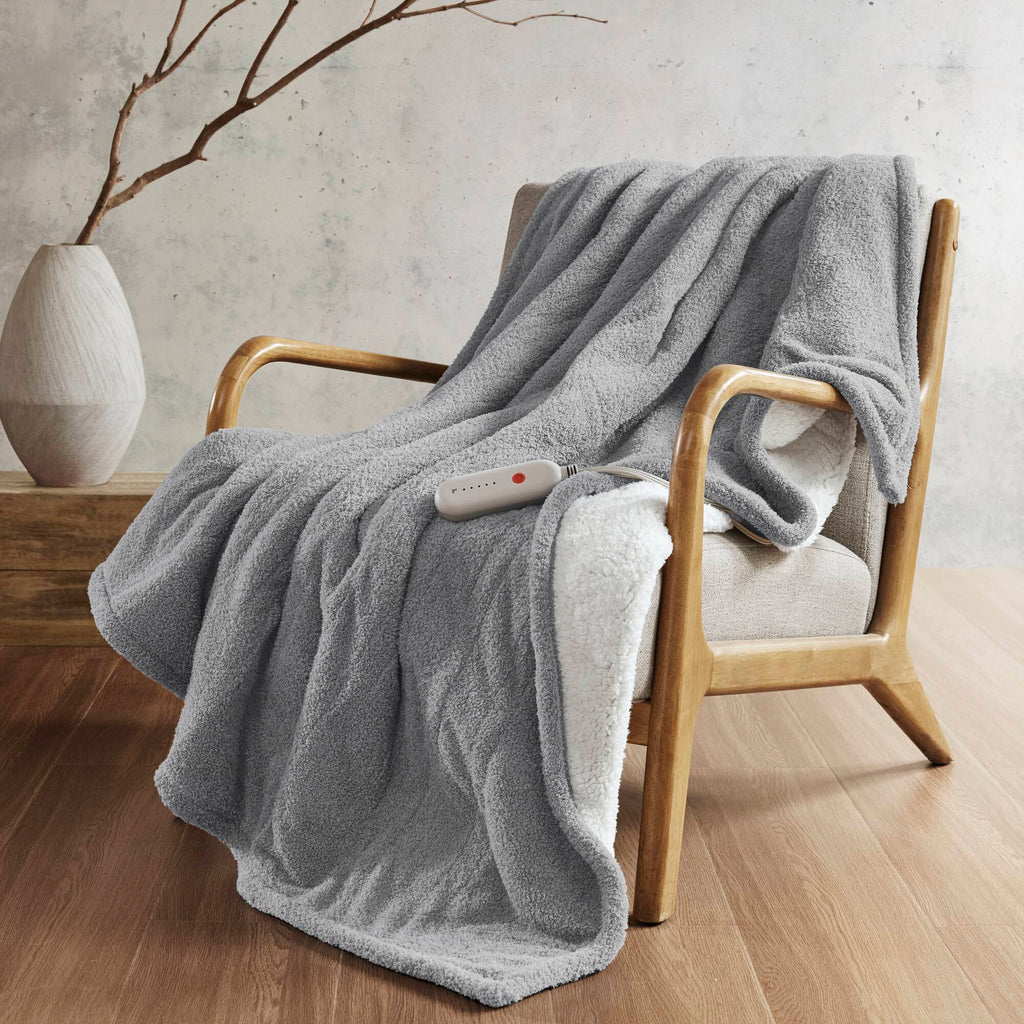 1 PCS 50x60' Dream Soft Heated Throw Grey