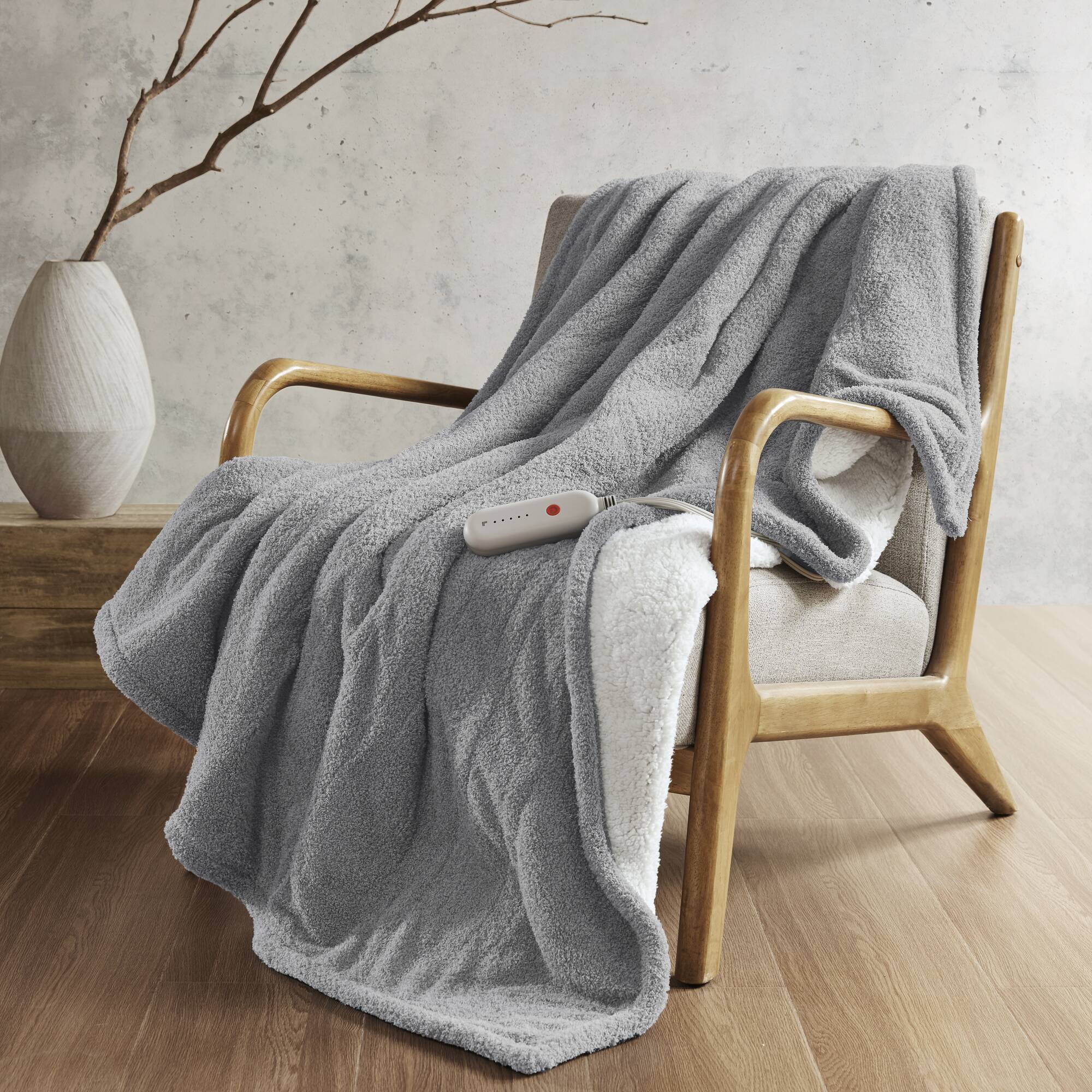 1 PCS 50x60' Dream Soft Heated Throw Grey