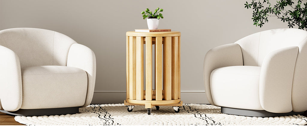 100% solid wood stackable stools set of 4, wooden stools, 18-inch stools, stacking stools, nesting tables, sturdy and durable, no installation required, top stackable round side table