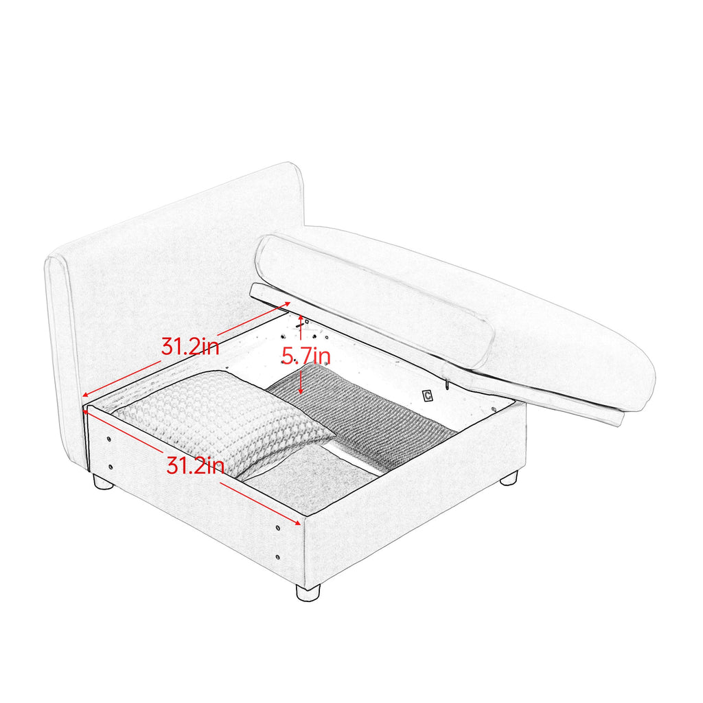 Elegant Green Chenille  Sofa with Storage Seat, Cylindrical Backrest and Armrests, Contemporary 3-Seater Fabric Couch with Hidden Storage Compartment