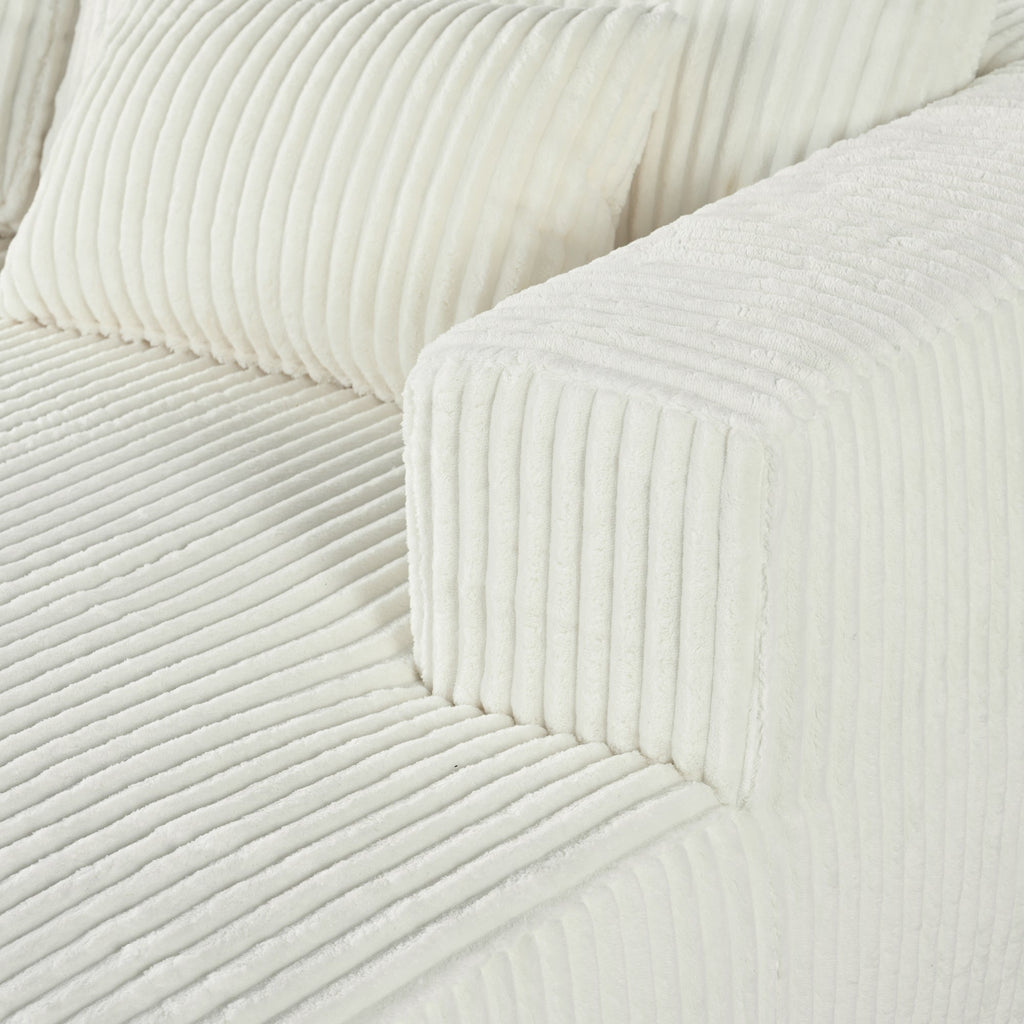 U_Style Corduroy Double Sofa Bed with 2 Pillows, Perfect for Living Rooms, Apartments, Offices