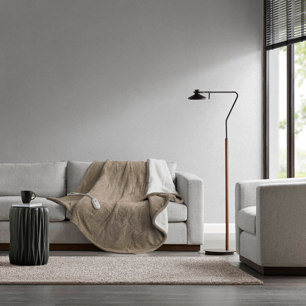 1 PCS 50x60' Dream Soft Heated Throw Brown