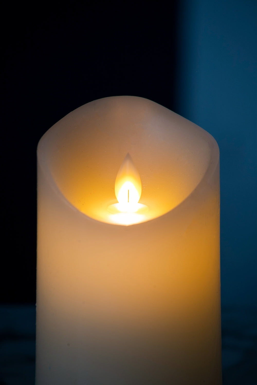 Set of 3 Flickering Ivory LED Candles with Remote Timer, L:D3X6' M:D3X5' S:D3X4'