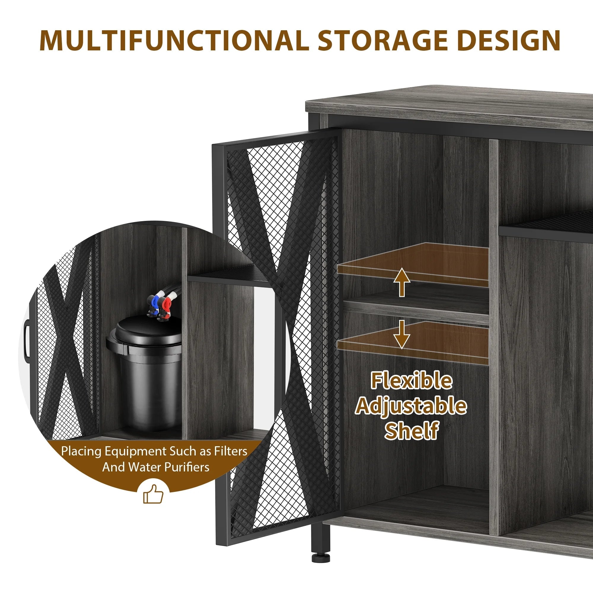 40-50 gallons Fish Tank Stand with Power Outlets