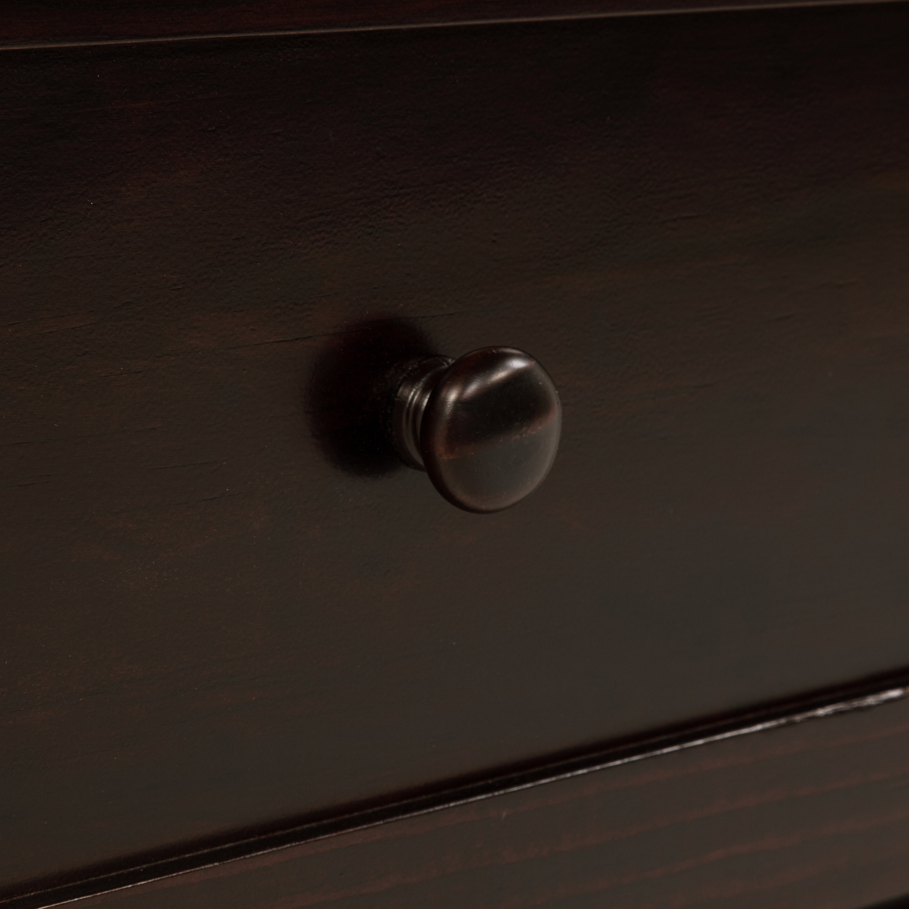 Queen Size Murphy Bed, Pine Wood Cabinet Bed with Rattan Decoration and Storage Drawer,Espresso