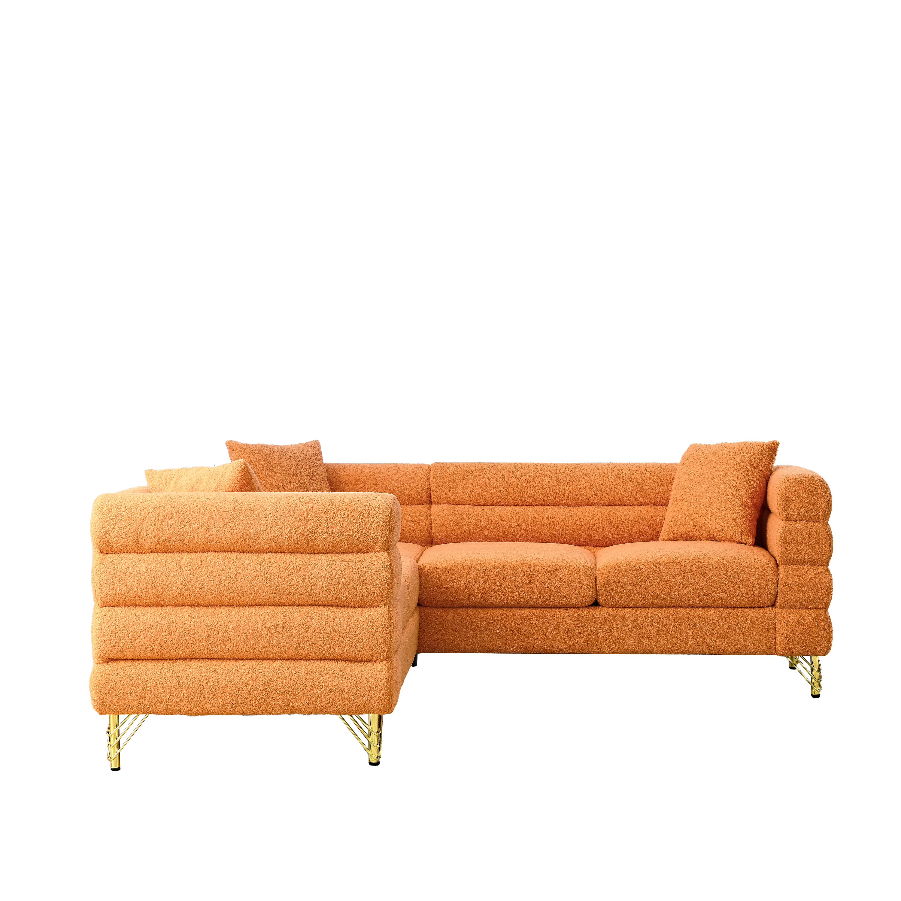 81.5-Inch Oversized Corner Sofa, L-Shaped Sectional Couch,   5-Seater Corner Sofas with 3 Cushions for Living Room, Bedroom, Apartment, Office